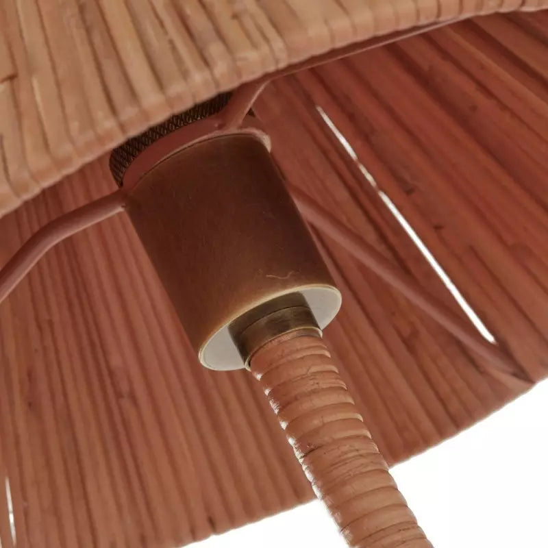 Kaiya Geflochtene Rattan-Kegel Boho-Wandleuchte