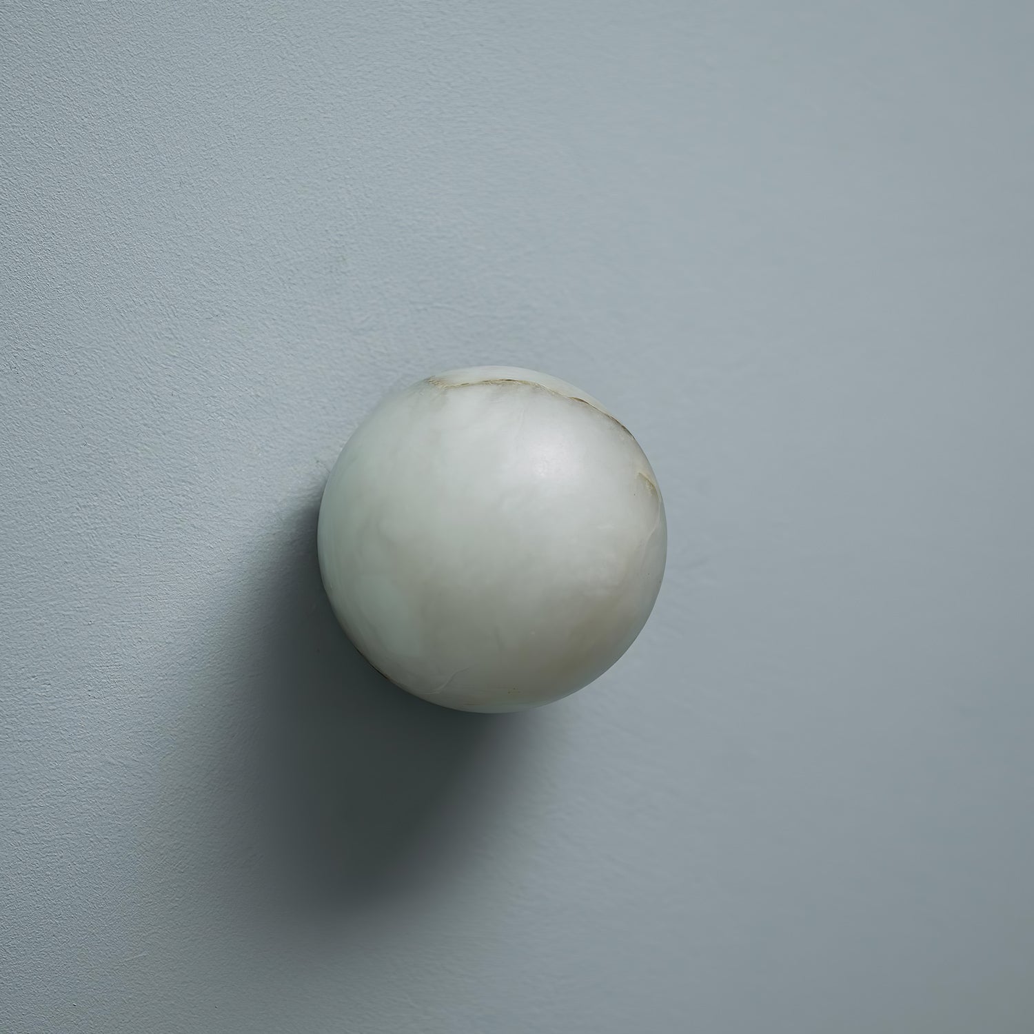 Alabaster Elegance Japandi Mini Orb Wall Lamp