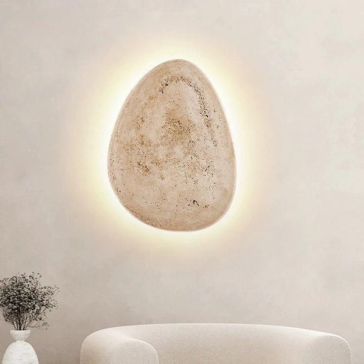 Nordic Beatrice Floating Travertine Stone Wall Light