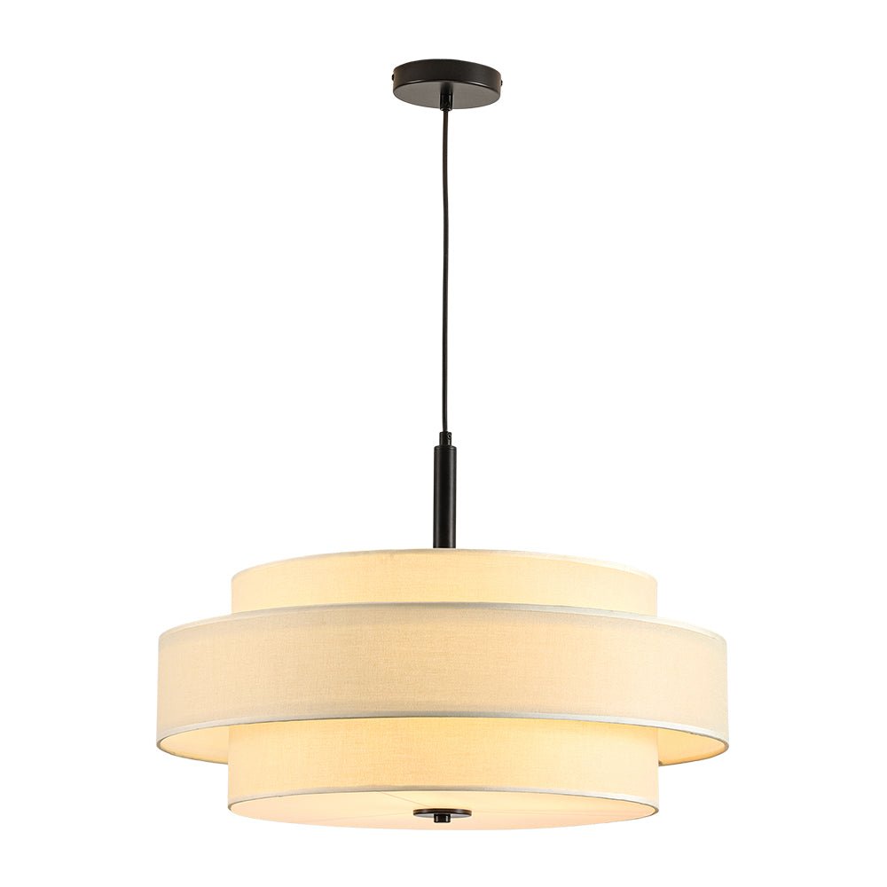 Rowan Tapered Drum Linen Modern Pendant Light