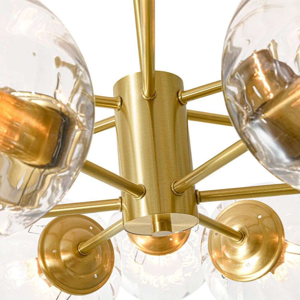 Alora Striped Bubble Glass Modern Chandelier