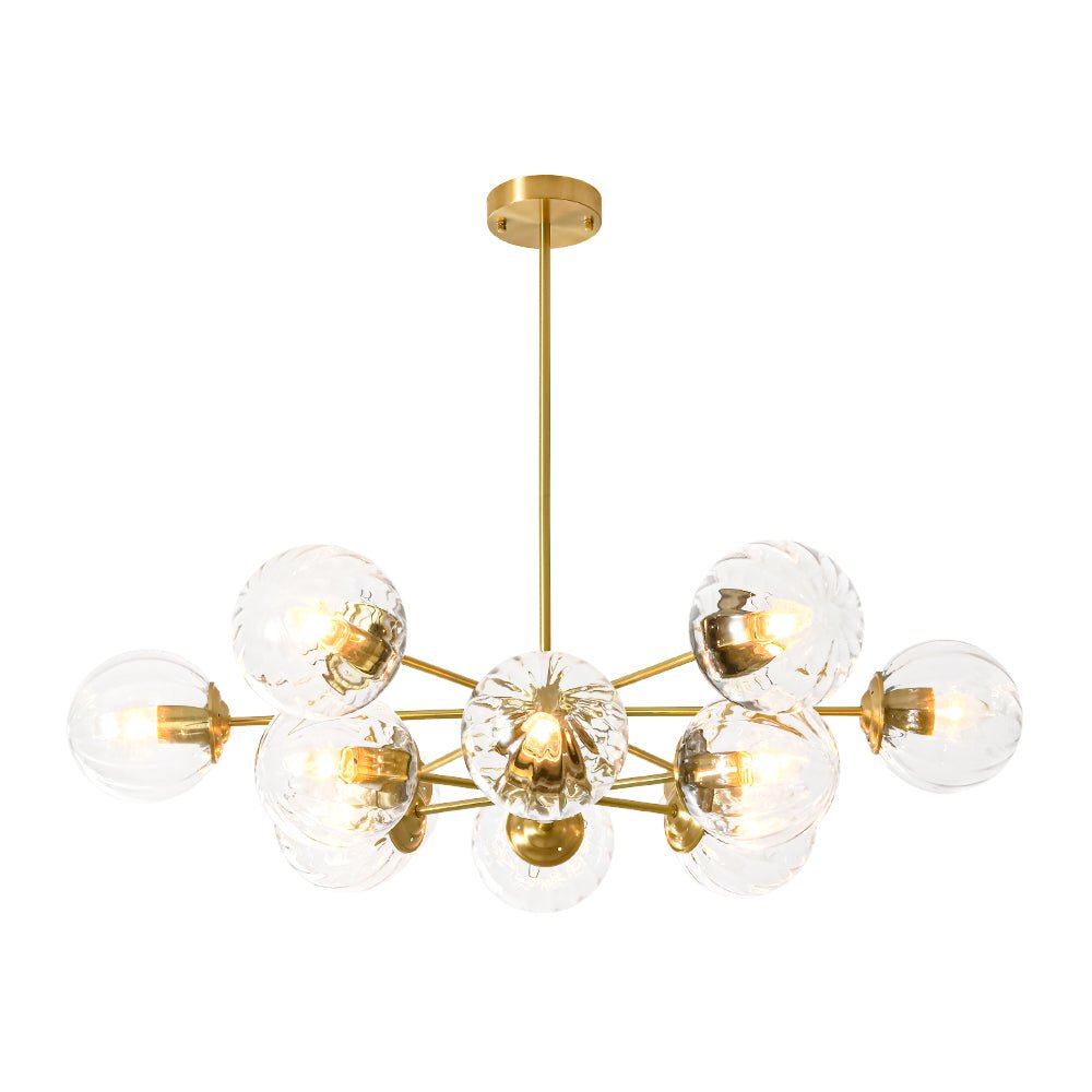 Alora Striped Bubble Glass Modern Chandelier