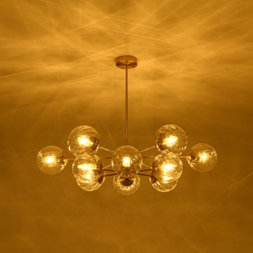 Alora Striped Bubble Glass Modern Chandelier