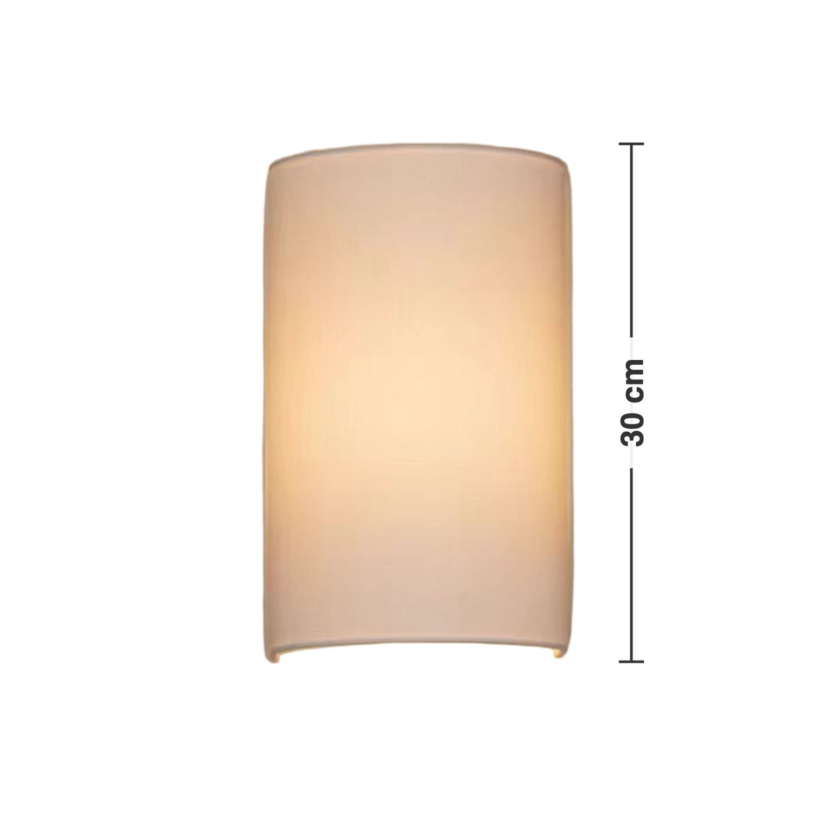 Cylindrical wall lamp dimensions: 30 cm high