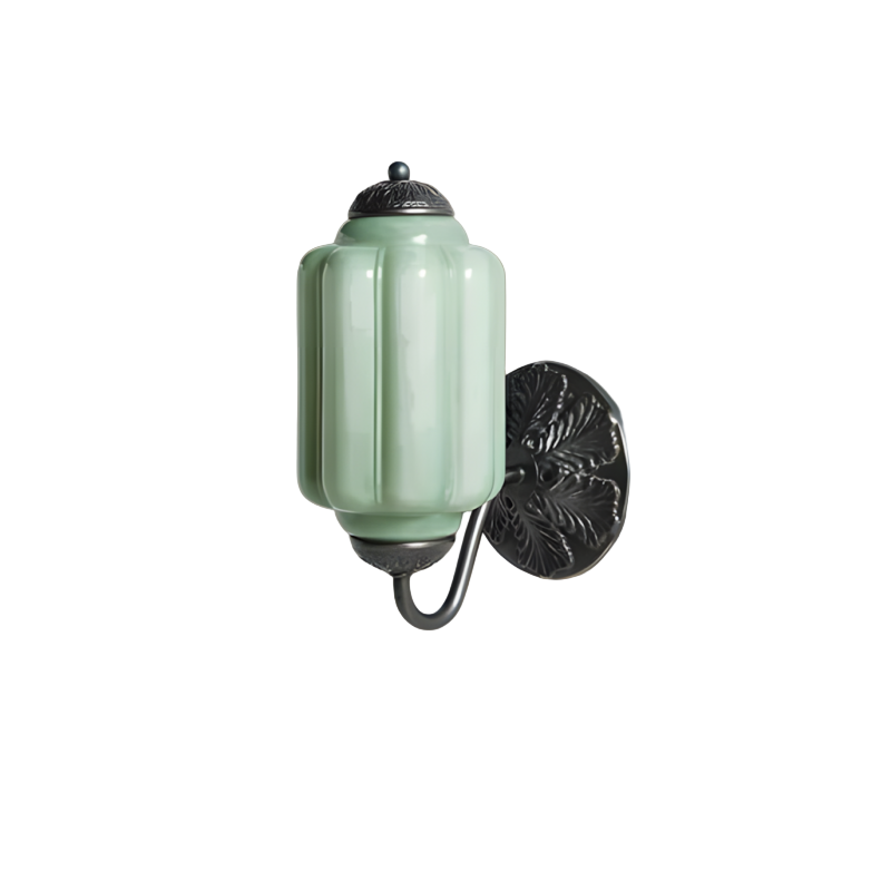 Eloira Vintage Glass Brass Wall Light