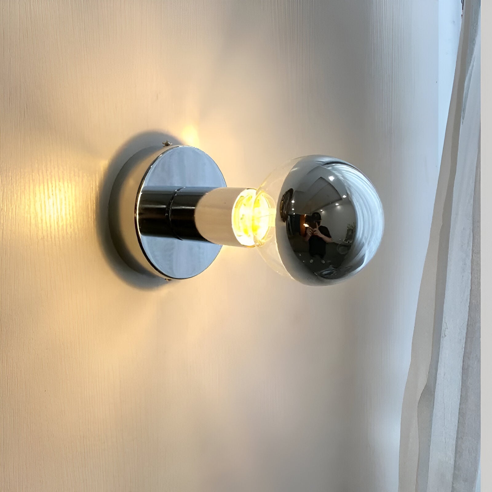 Bonnie Retro Iron Spherical Glass Wall Light