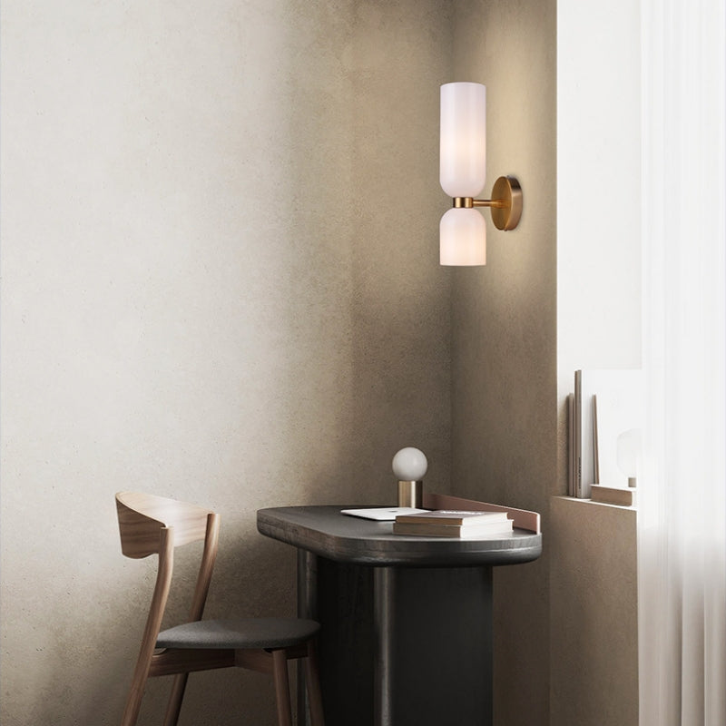 Nordic Double Head Glass Wall Light