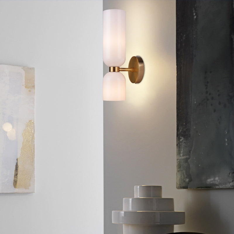 Nordic Double Head Glass Wall Light