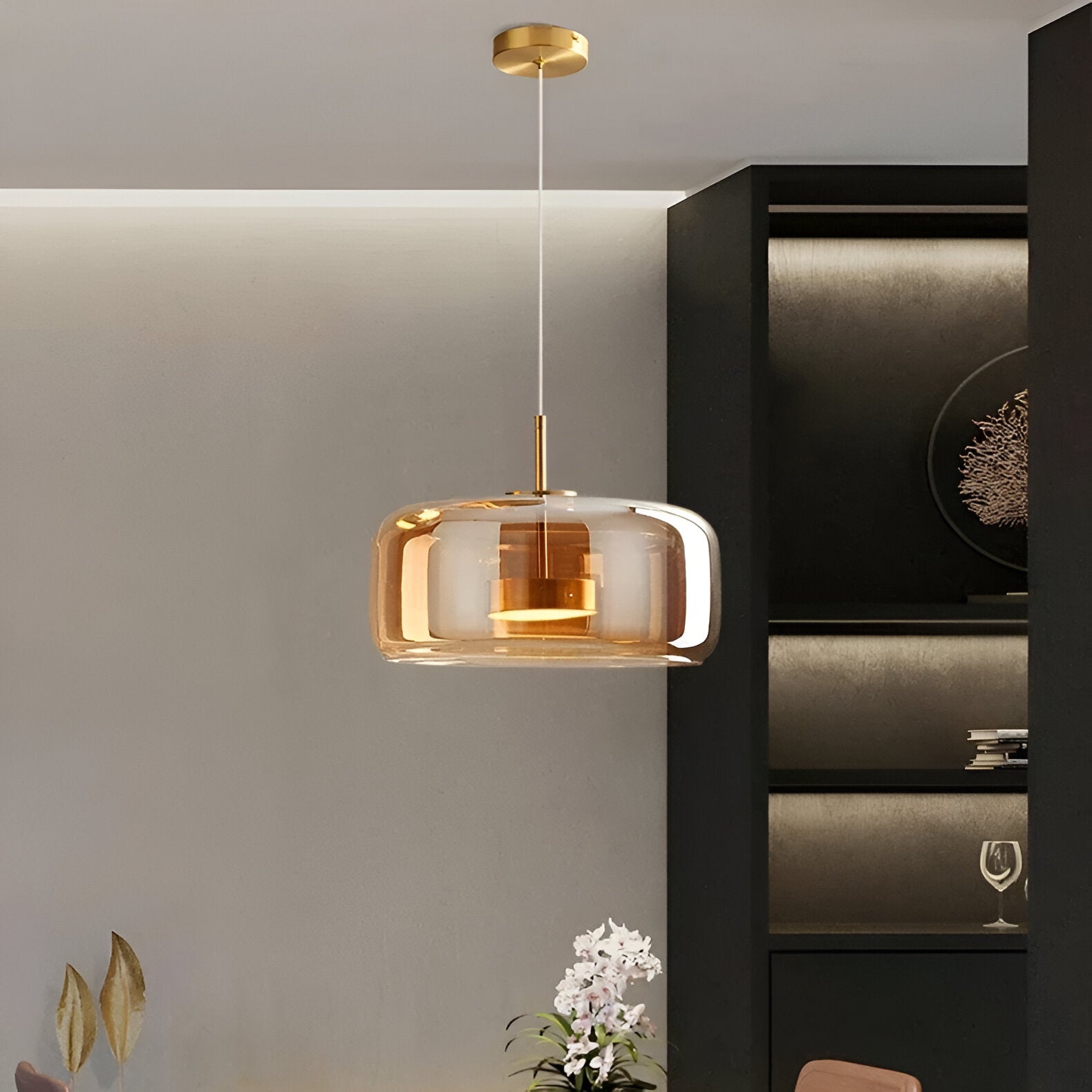 Retro Hailie Modern Glass LED Pendant Light