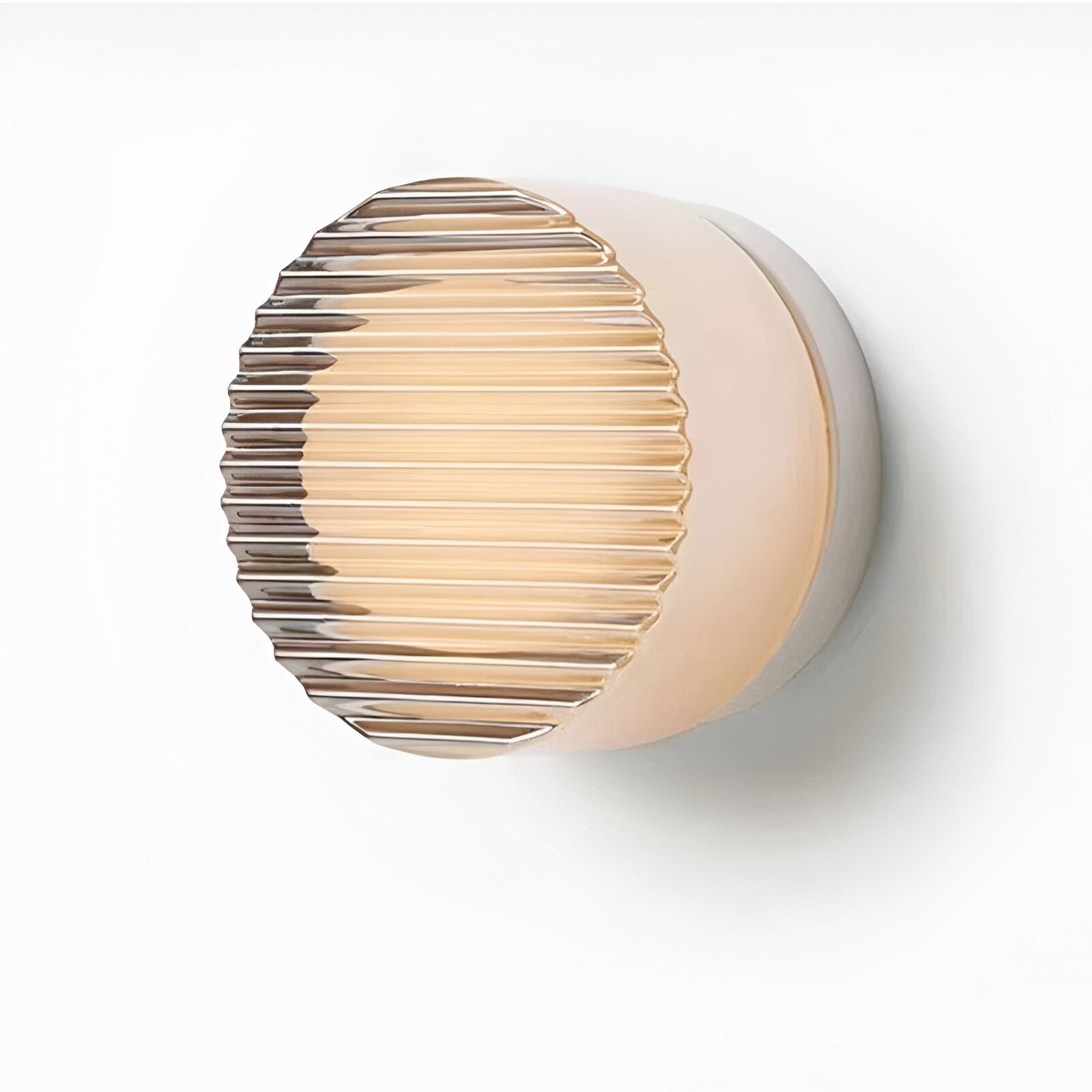 Nordic Luminous Dimple Glass Modern Wall Light