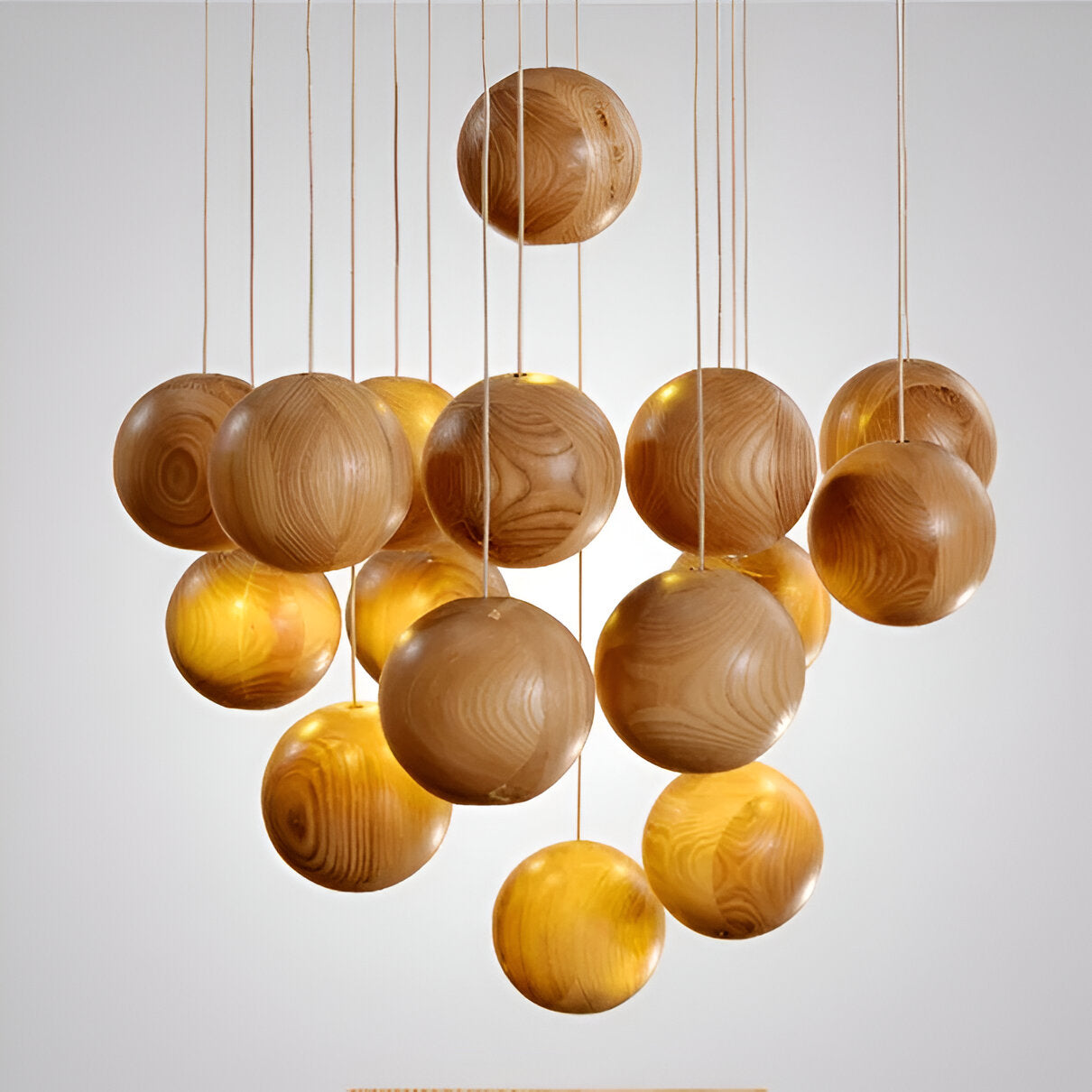 Nordic Natural Wood Milliere LED Pendant Light