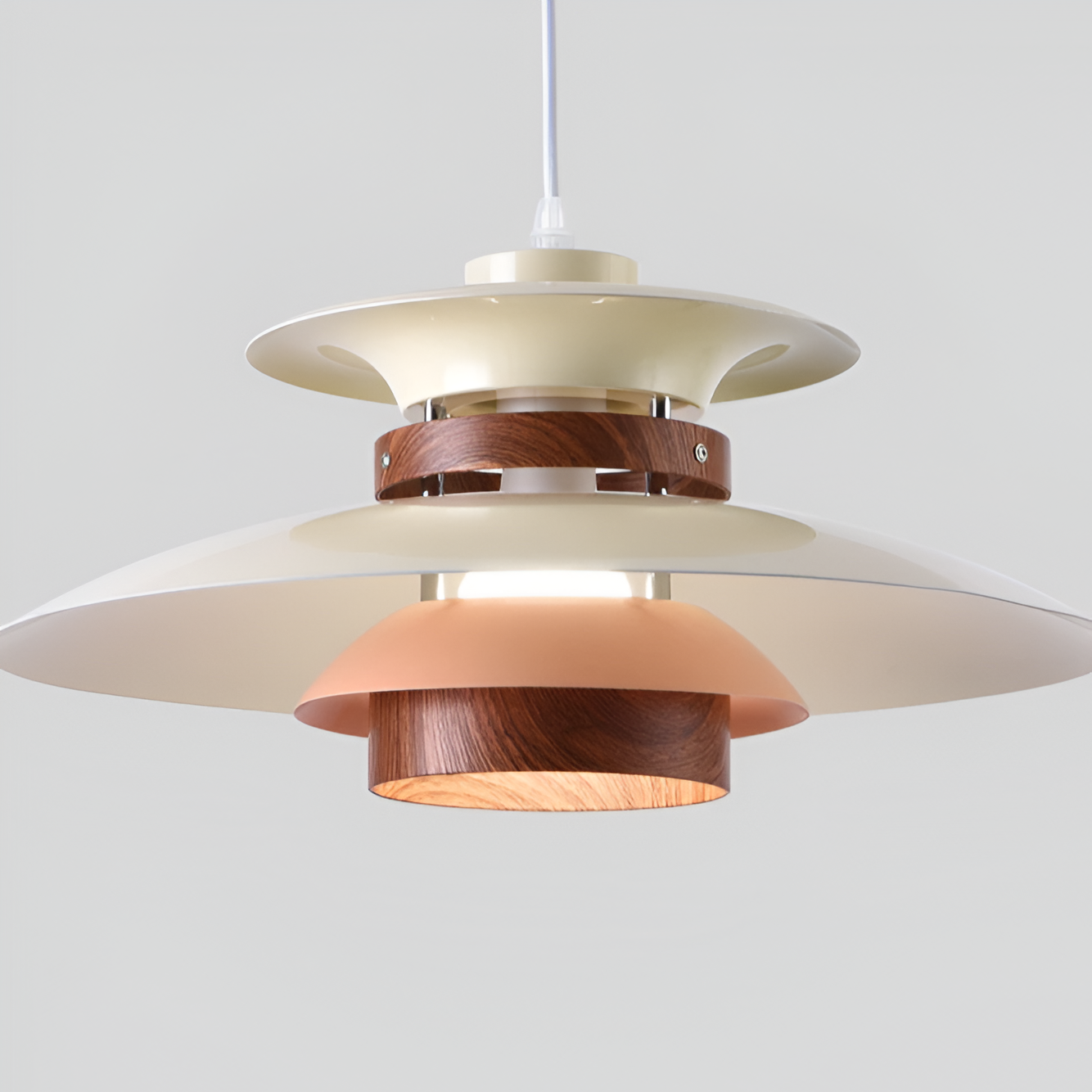 Aurora of Stillness Nordic Wood Japandi Pendant Light