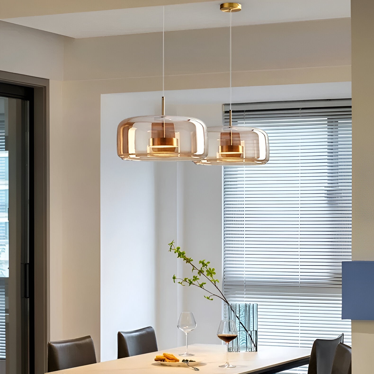 Retro Hailie Modern Glass LED Pendant Light