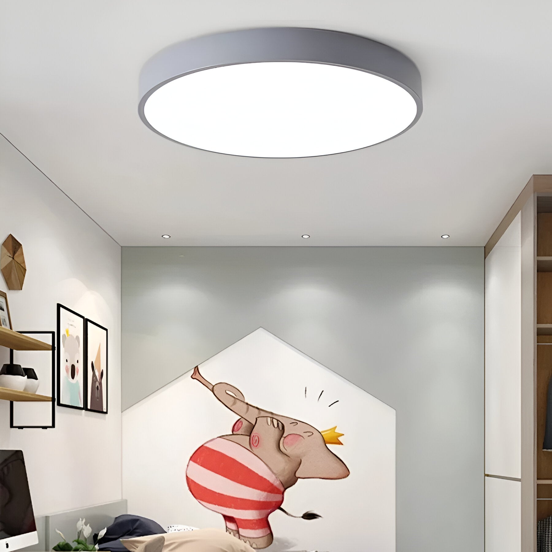 Nordic Macaron Round LED Ceiling Light