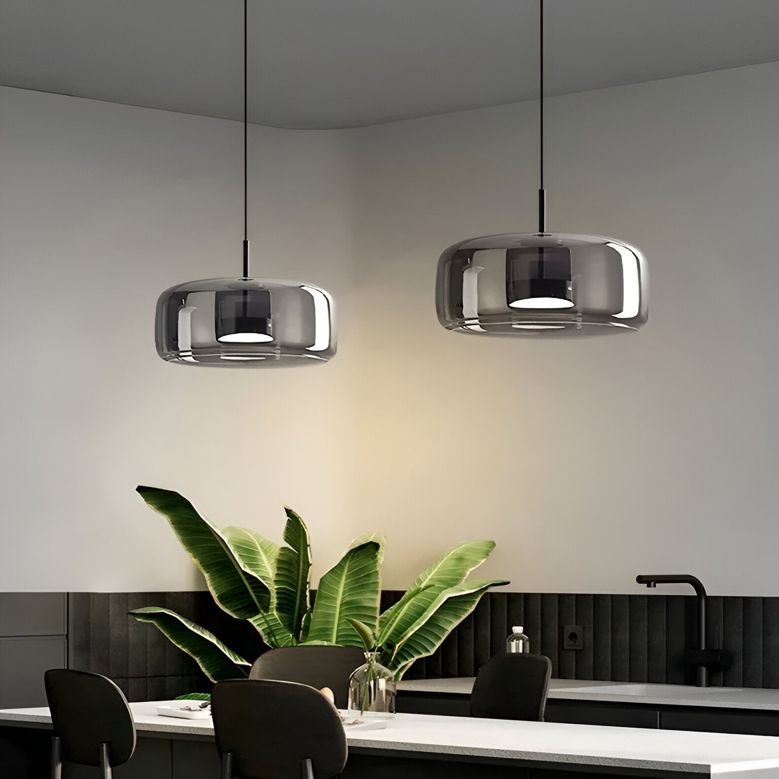Retro Hailie Modern Glass LED Pendant Light