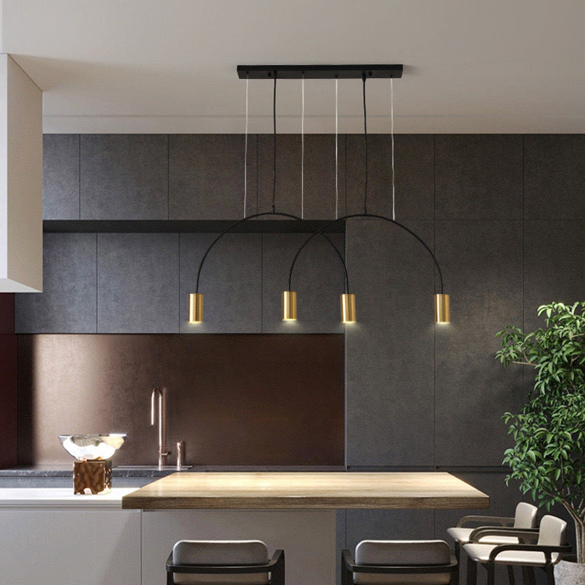 Duetto pendant in a modern kitchen