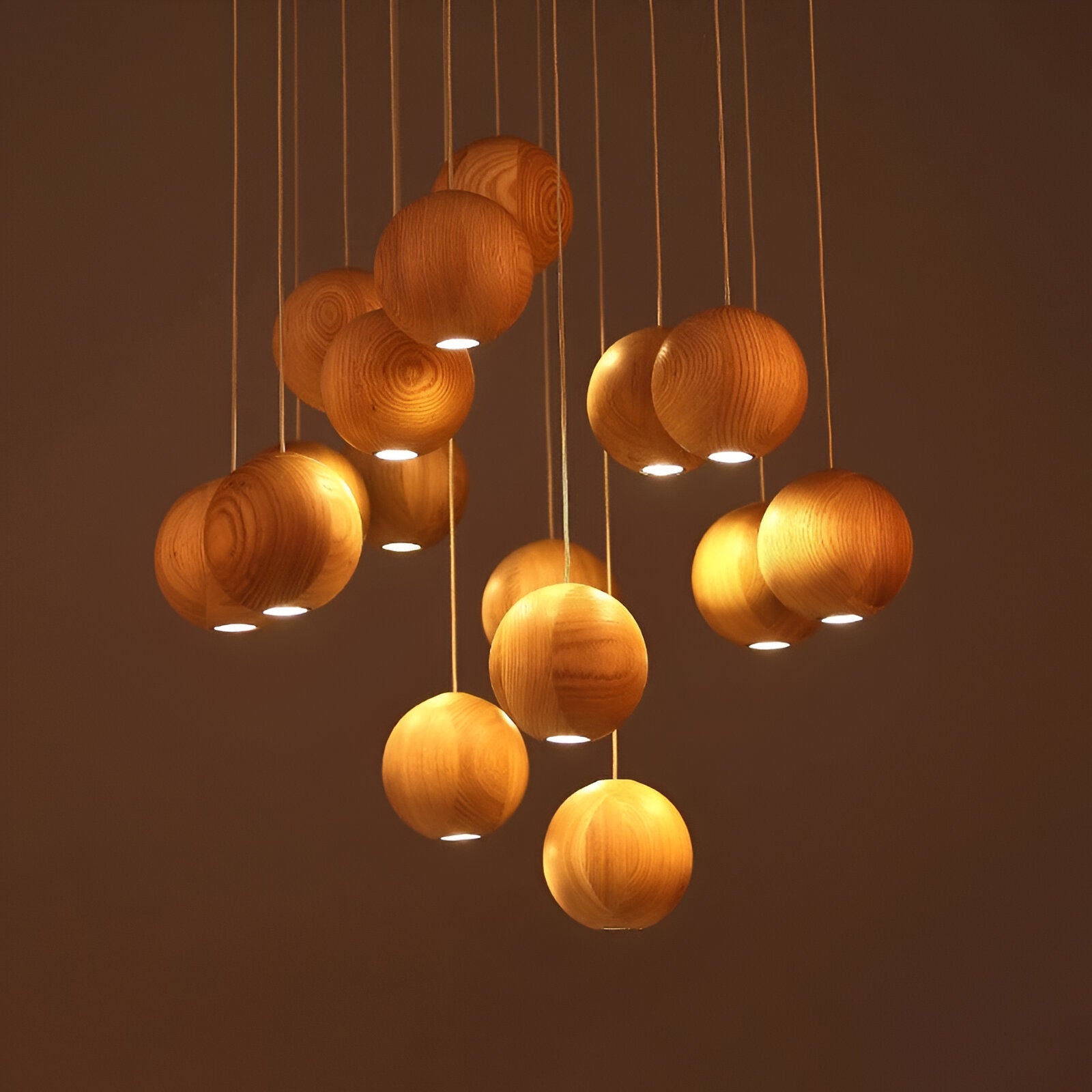 Nordic Natural Wood Milliere LED Pendant Light