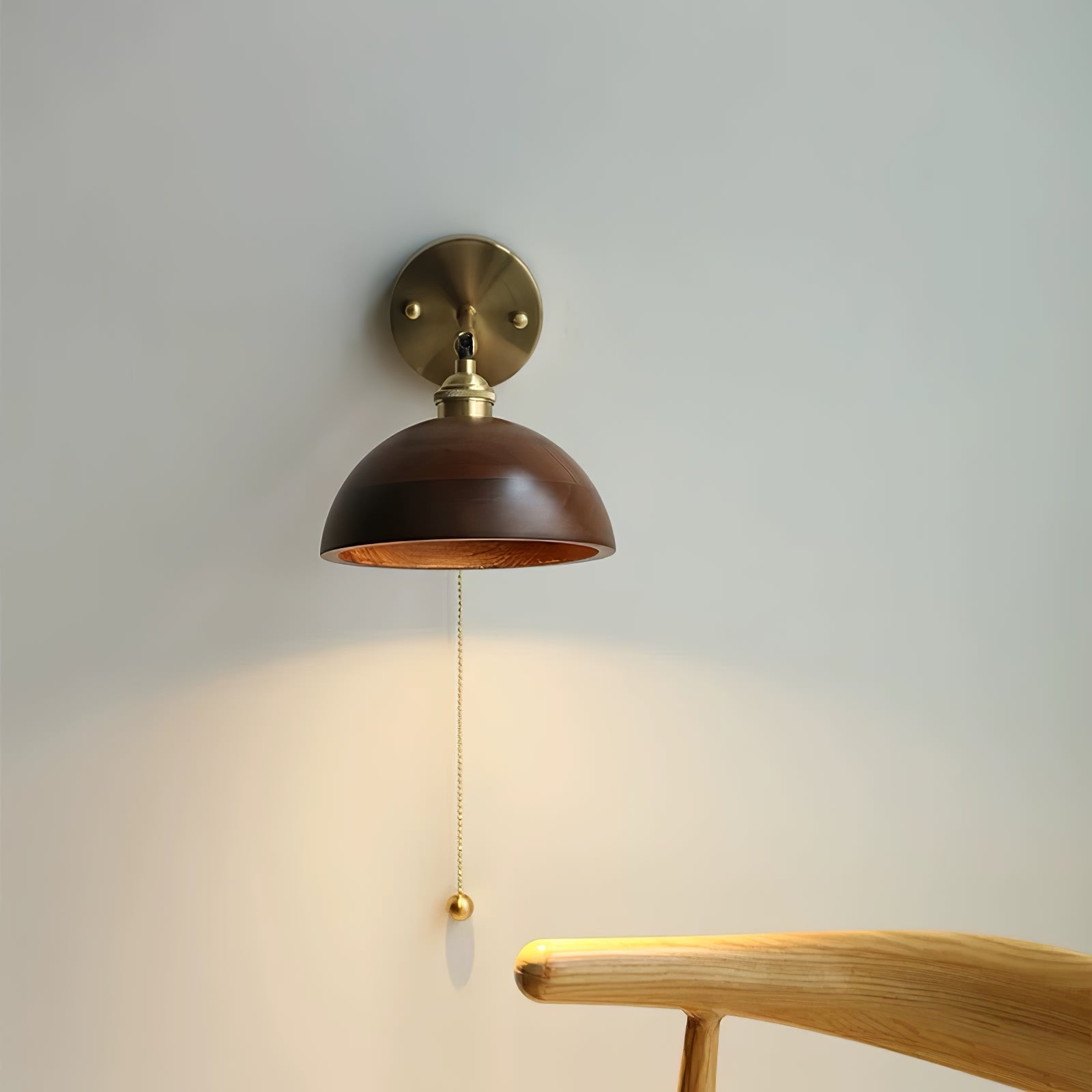 Everwood Nordic Walnut Wall Light