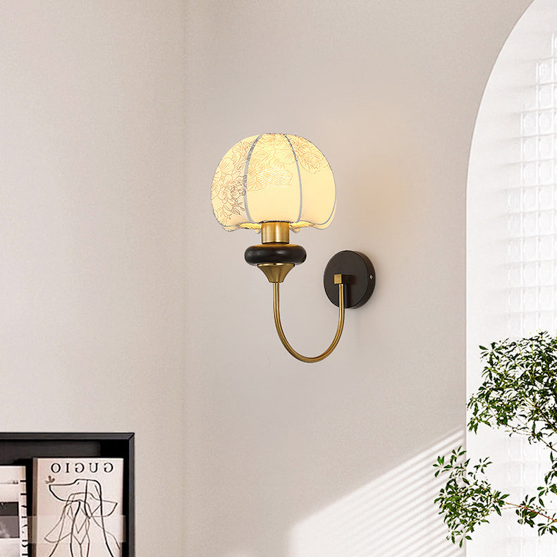 Traditional Pattern Fabric Wall Light