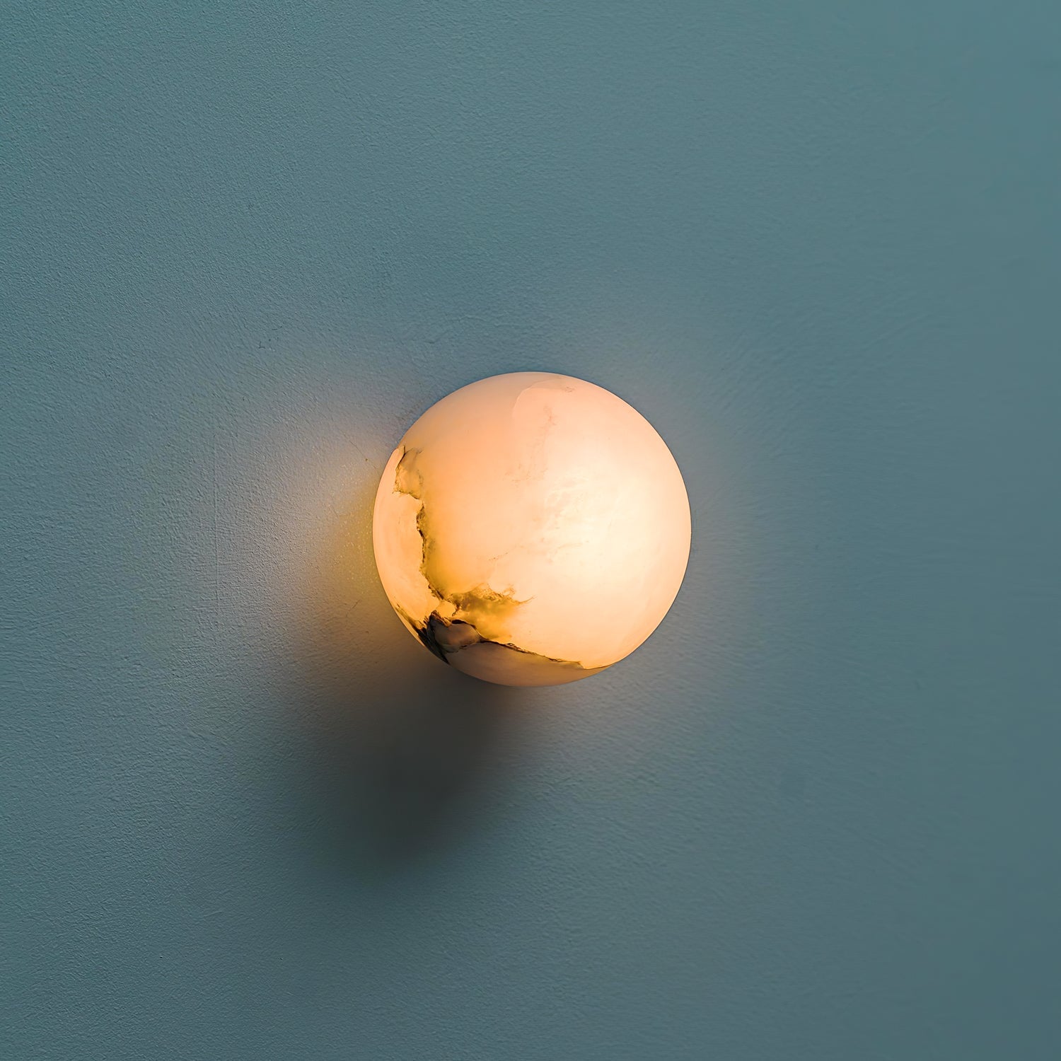 Alabaster Elegance Japandi Mini Orb Wall Lamp