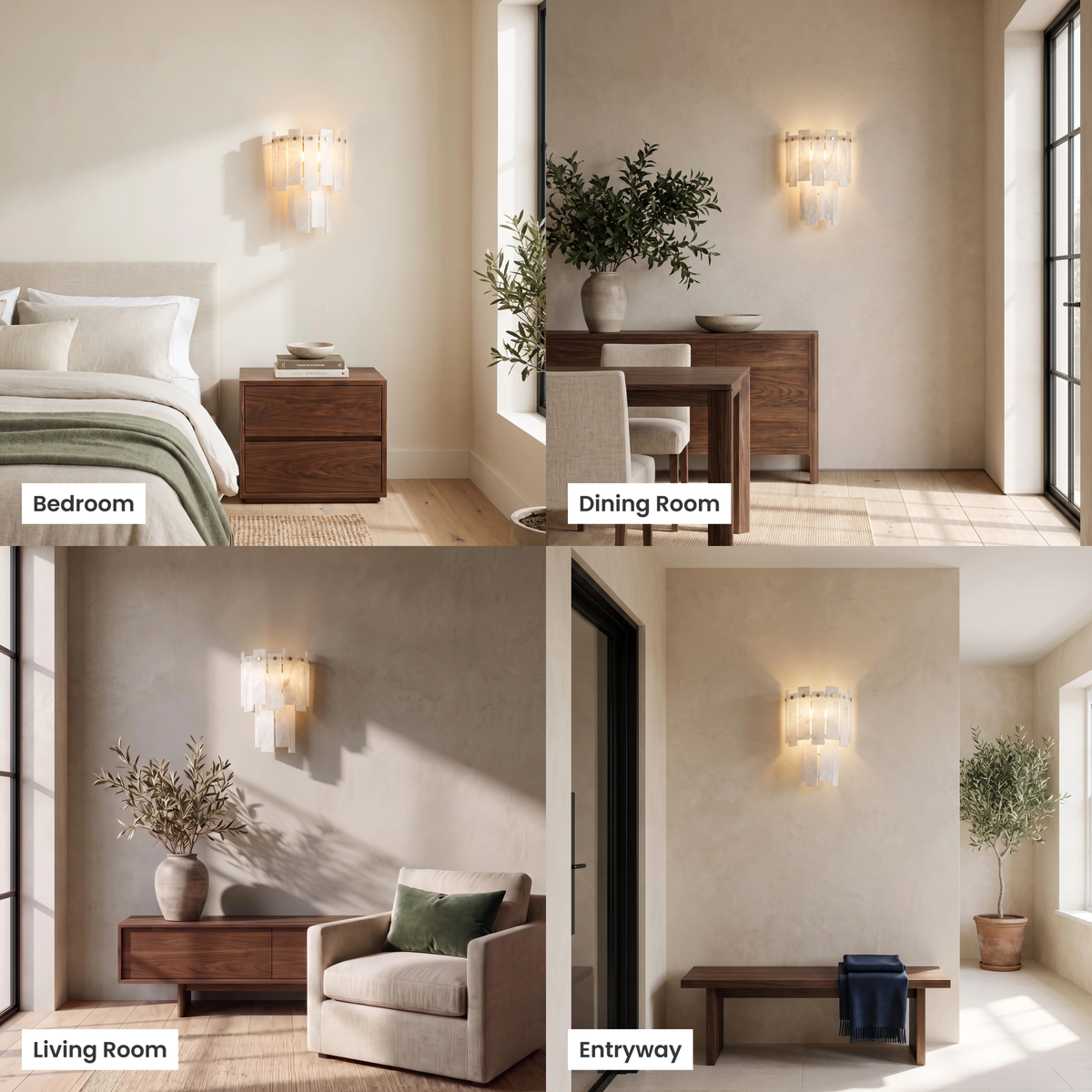 Solveig Nordic Alabaster Wall Light
