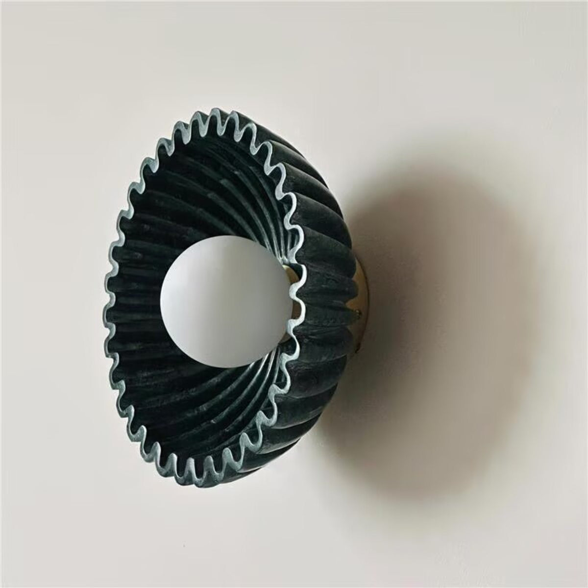 Himawari green wall light side profile