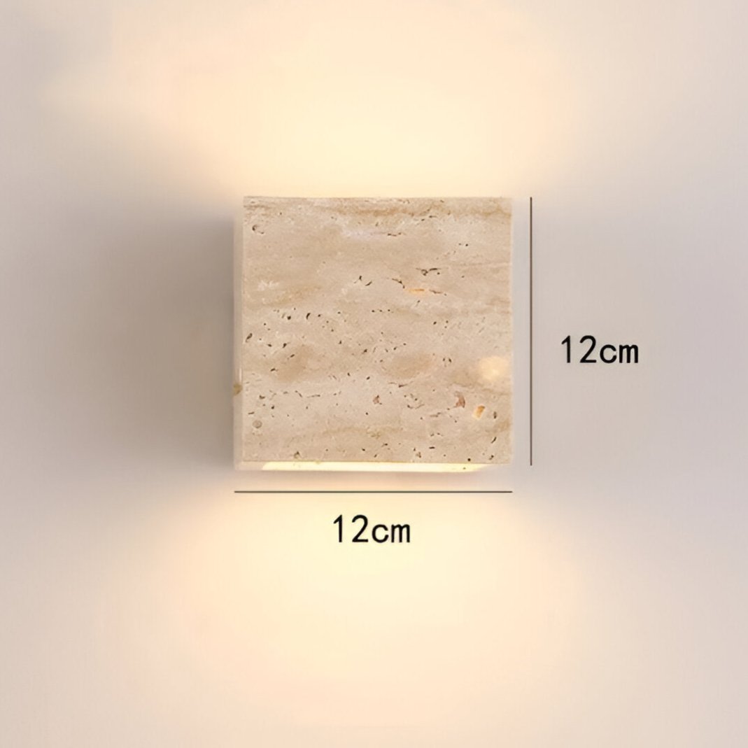 Travertine Stone Minimalist Outdoor LED Wall Light