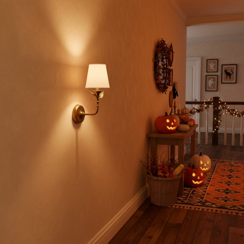 Antique Brass Rustic Forged Wall Light