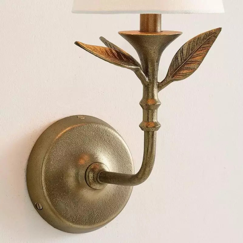Antique Brass Rustic Forged Wall Light