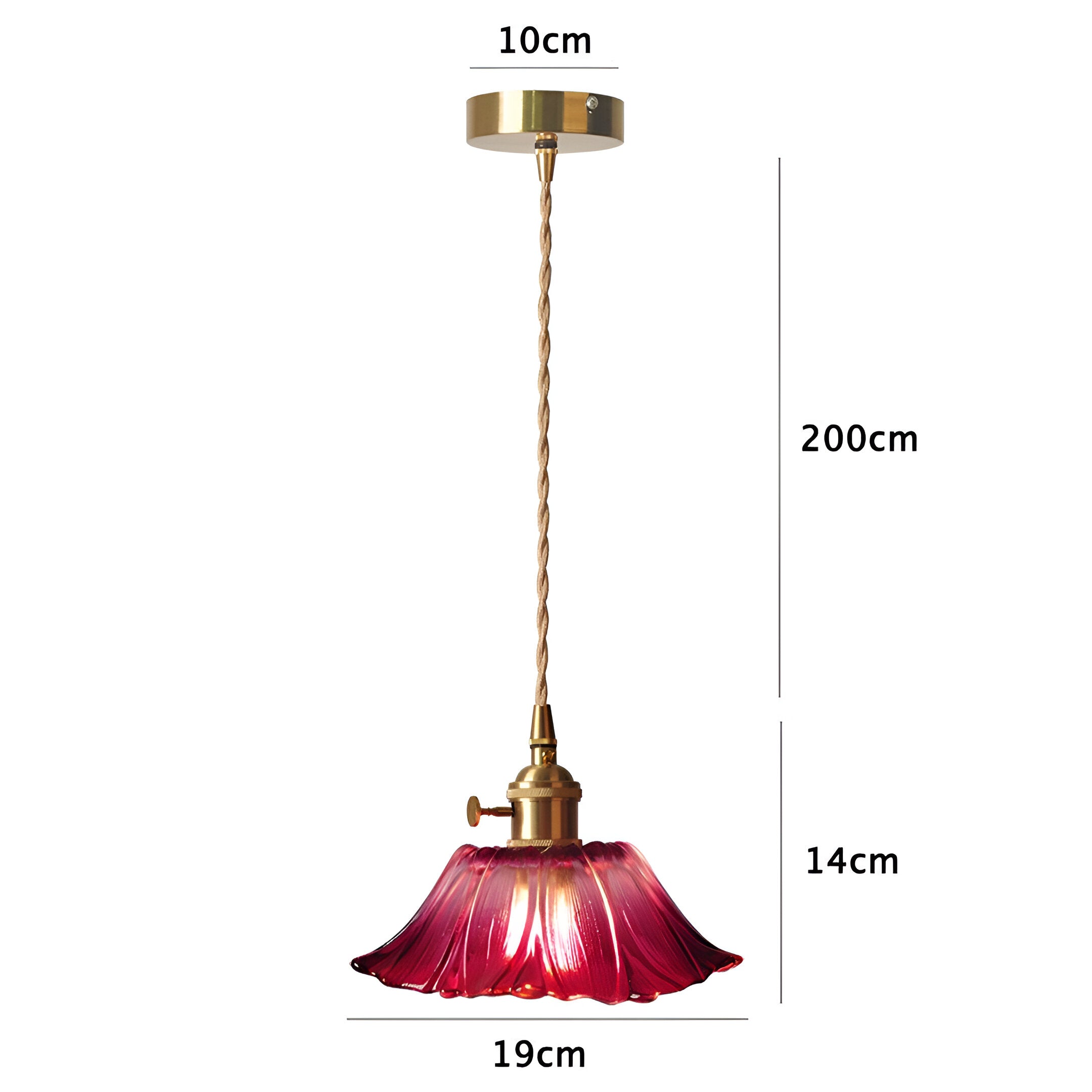 Lotus Glow Vintage Glass Pendant Light