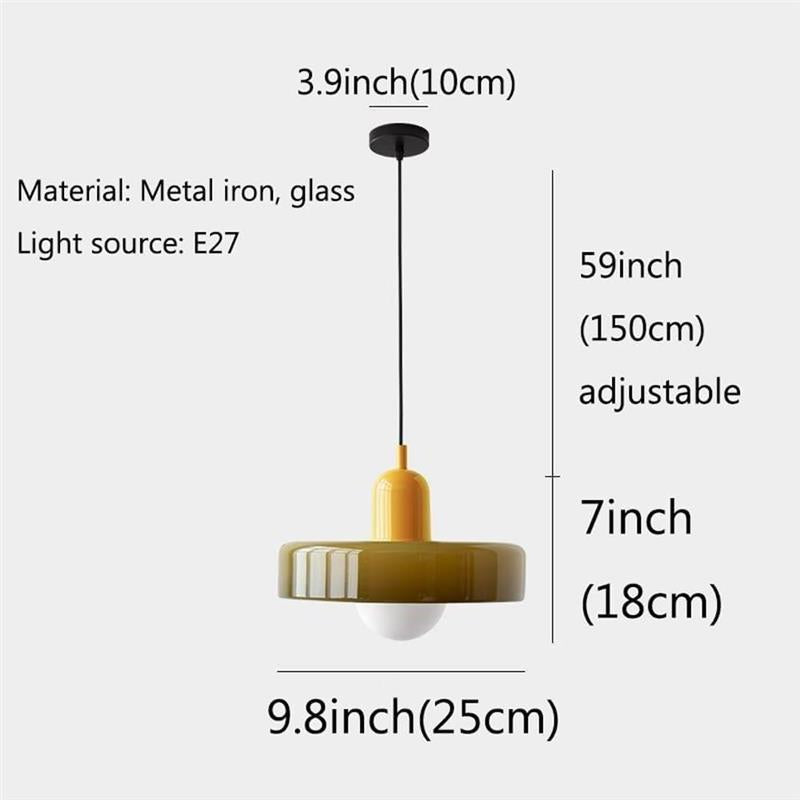 Leuchtender Halo Moderne Glas Pendelleuchte