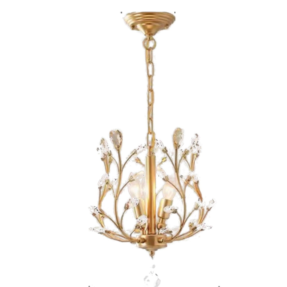 Ivy 3 light pendant in gold