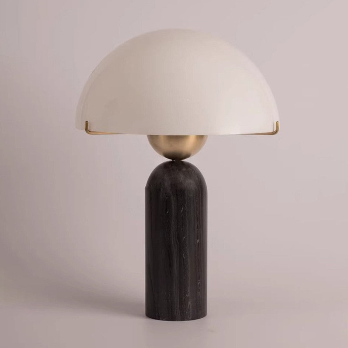 Kinoko black marble lamp with resin shade