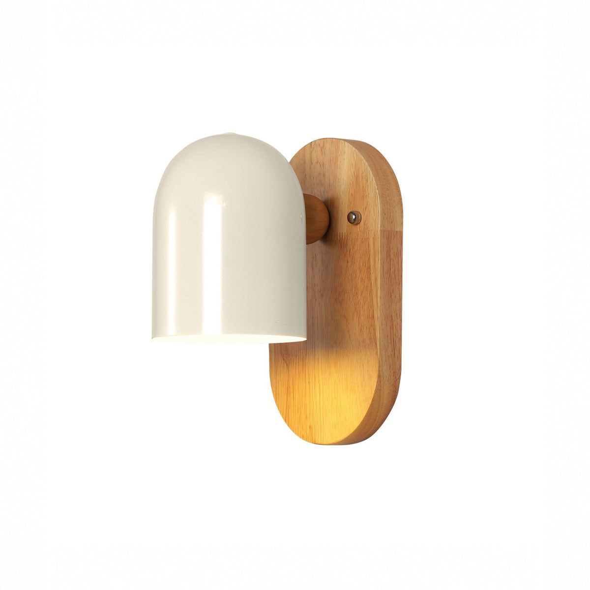 Kodama solid wood rotating wall light