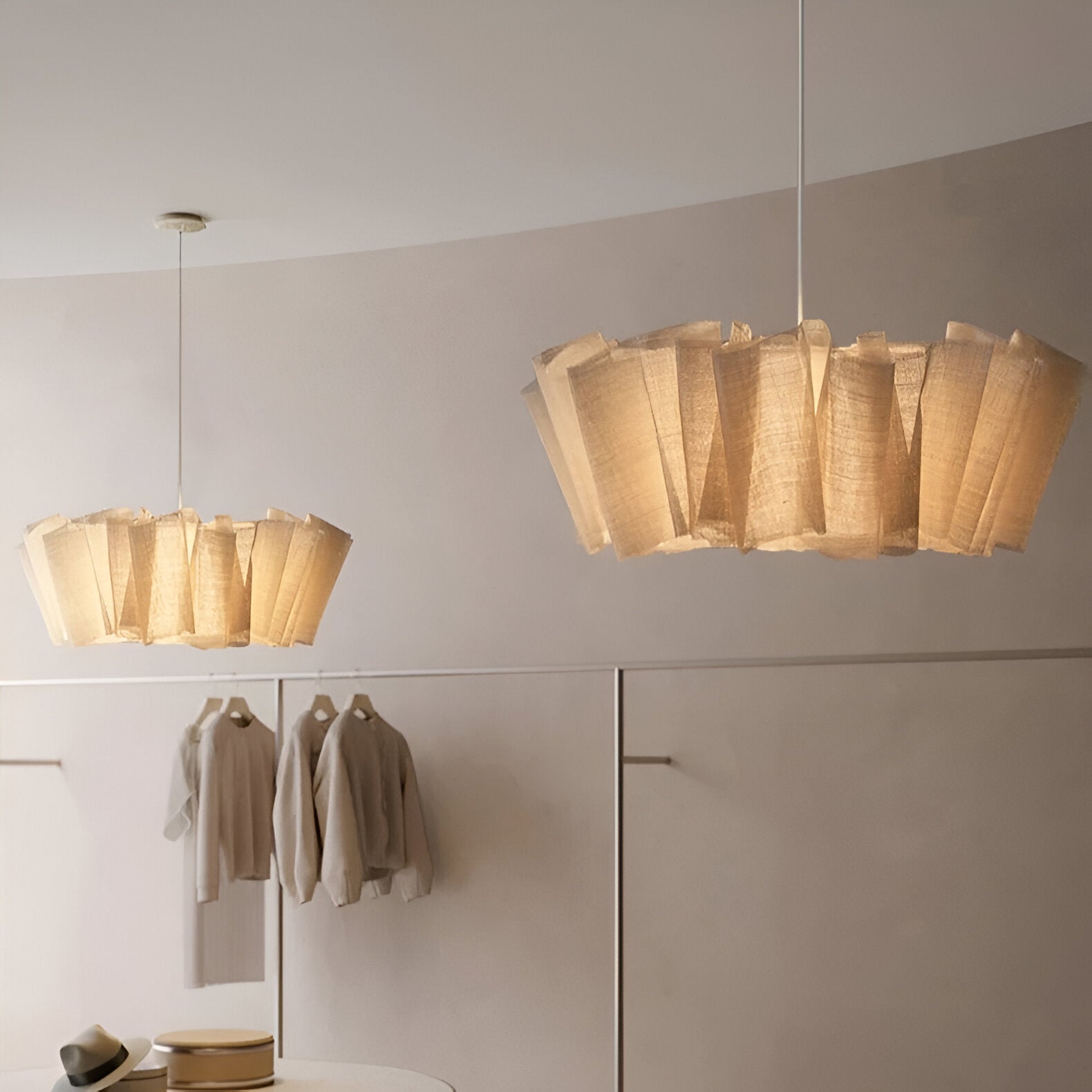Nordic Creamy Fabric Shade Ainara Pendant Light