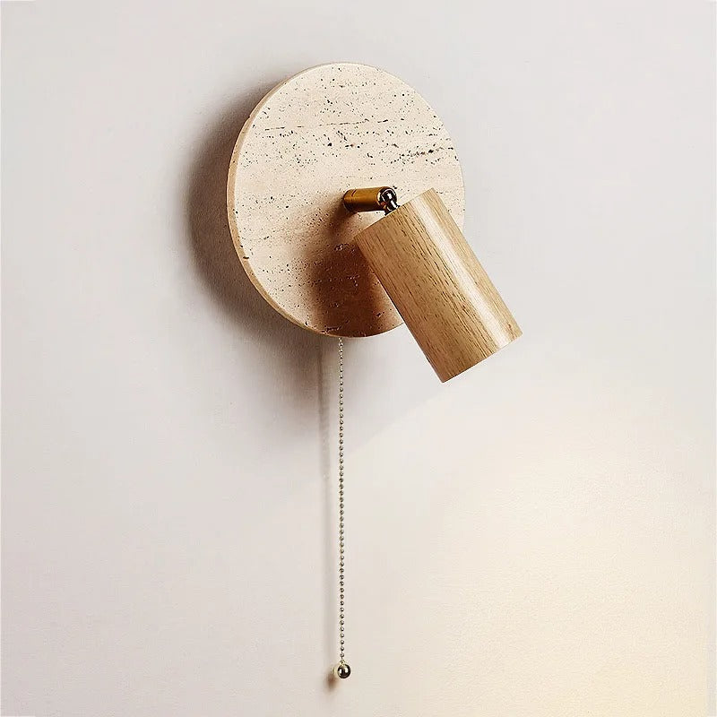 Travertine Modern Rotatable Bedside Wall Light