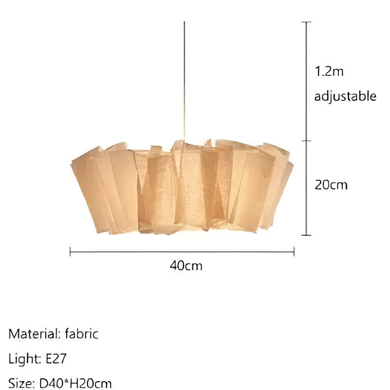 Nordic Creamy Fabric Shade Ainara Pendant Light