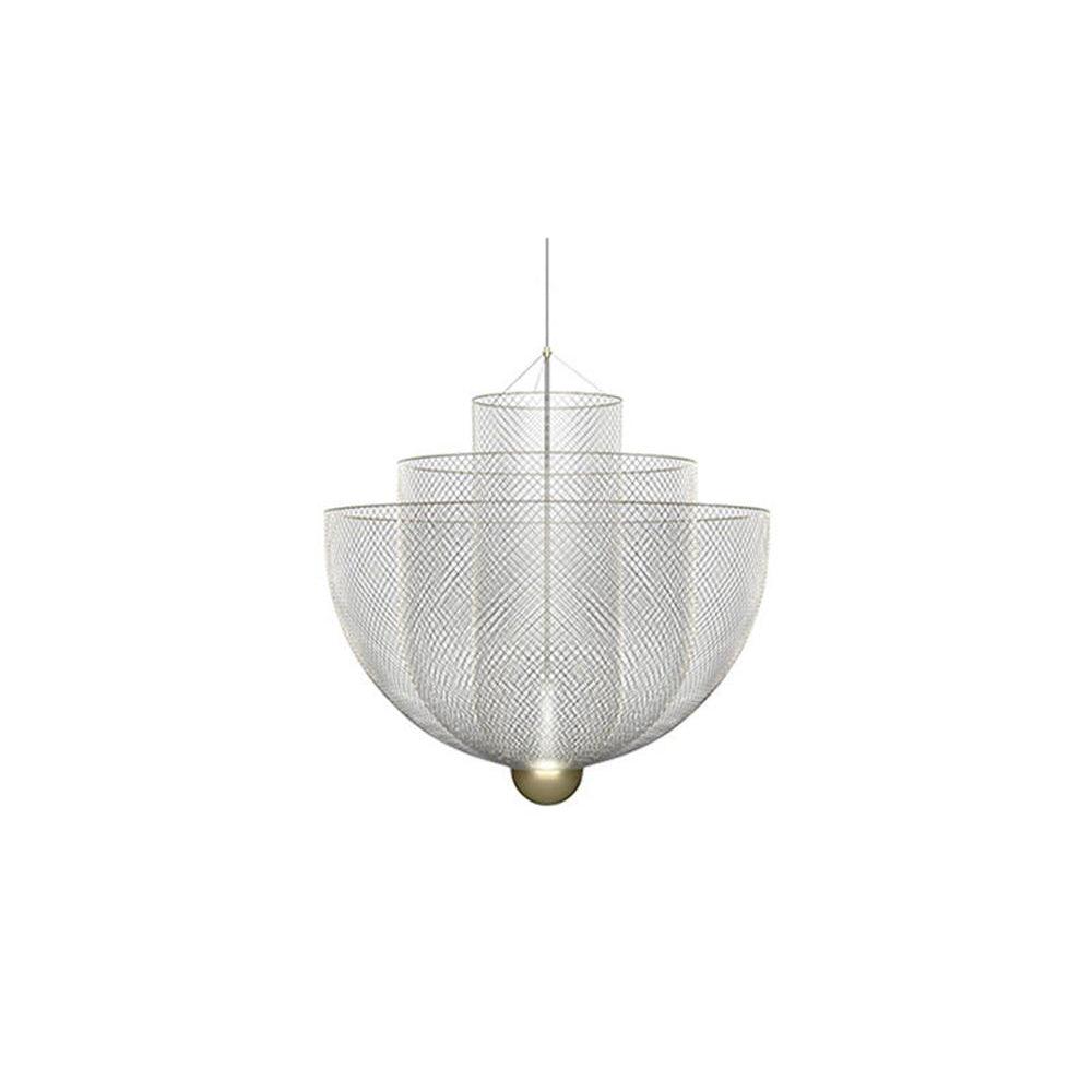 Radiant Wirelight Sculptural Japandi Metal Pendant Light