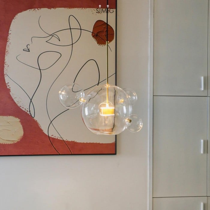 Aura Floating Nordic Bubble Glass Pendant Light