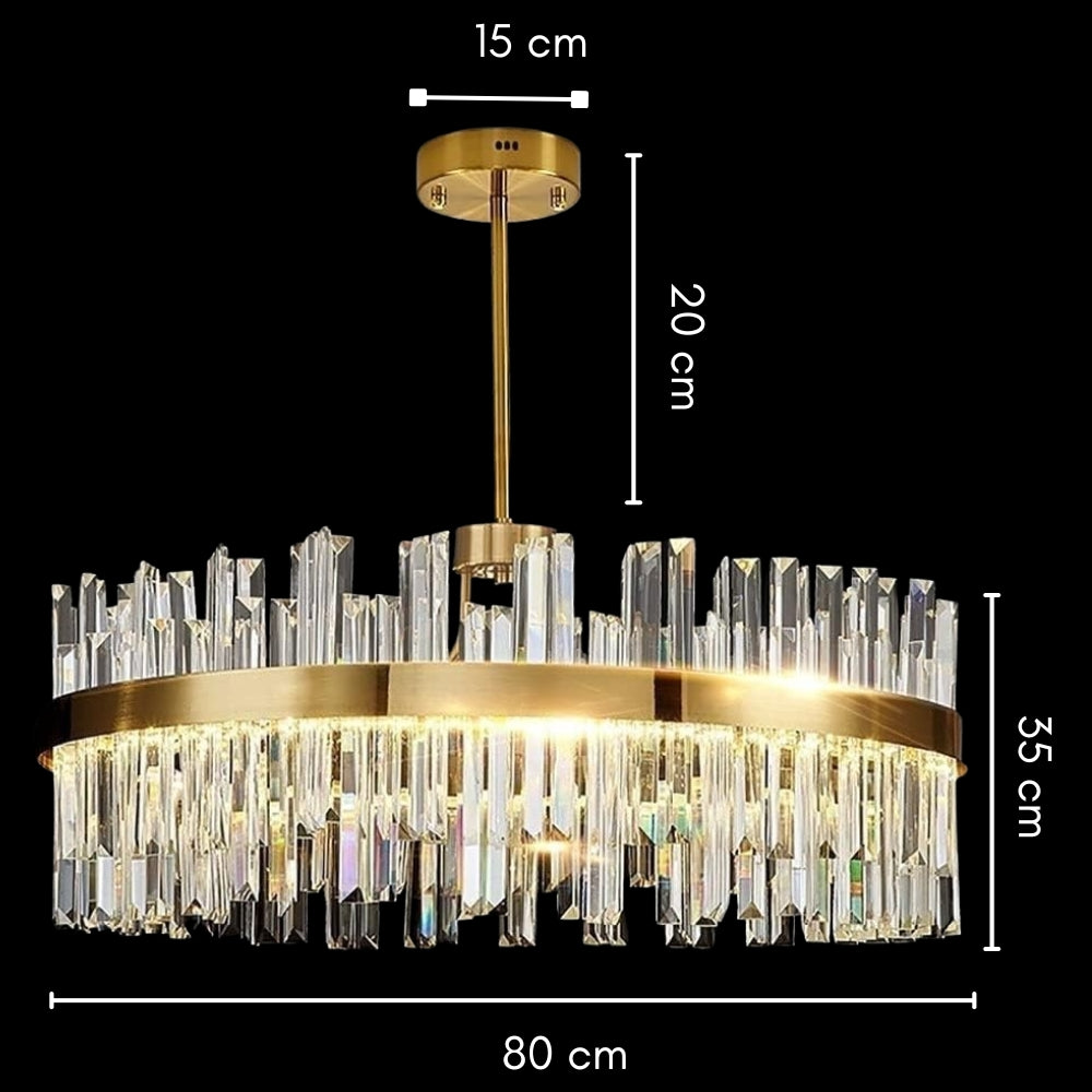 Squillo Nordic Glass Crystal Chandelier