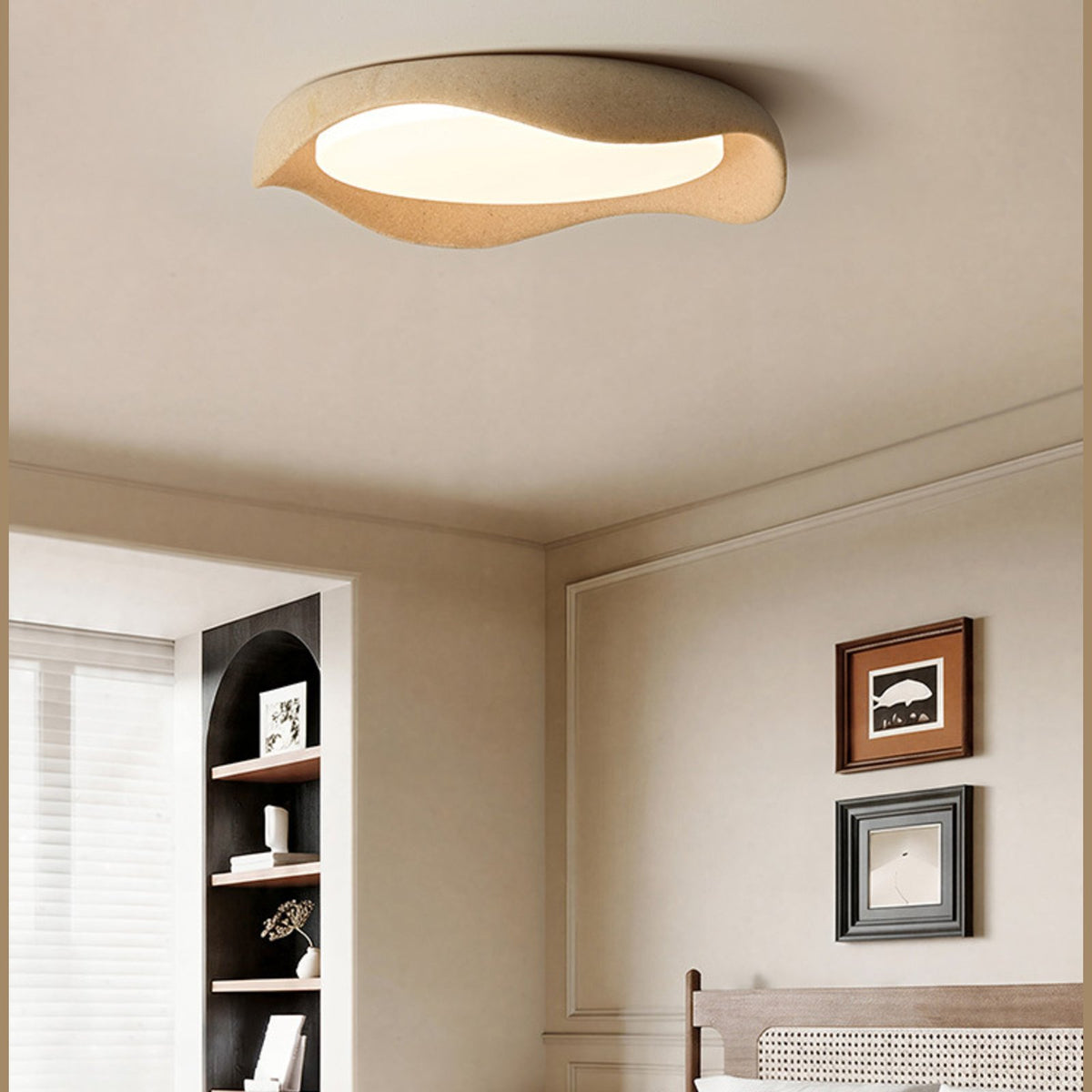 Nami ceiling light with rattan bed