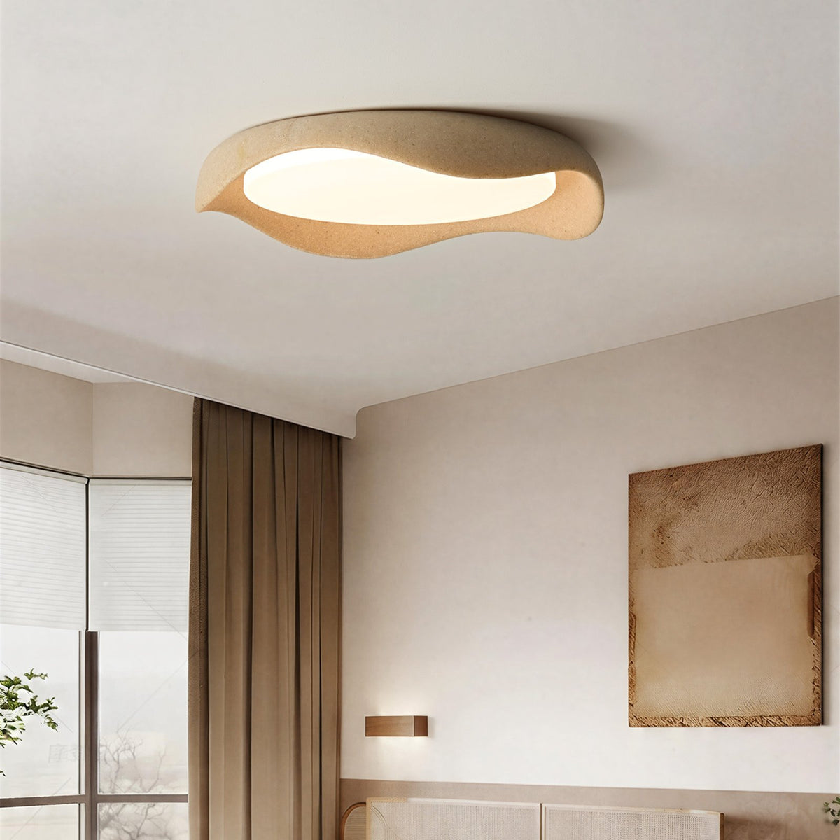 Nami ceiling light in a calm bedroom