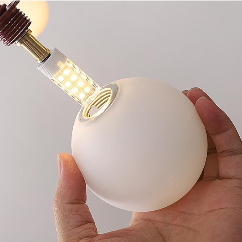 Nordic Gran Finale Nordic White Glass Metal Pendant Light