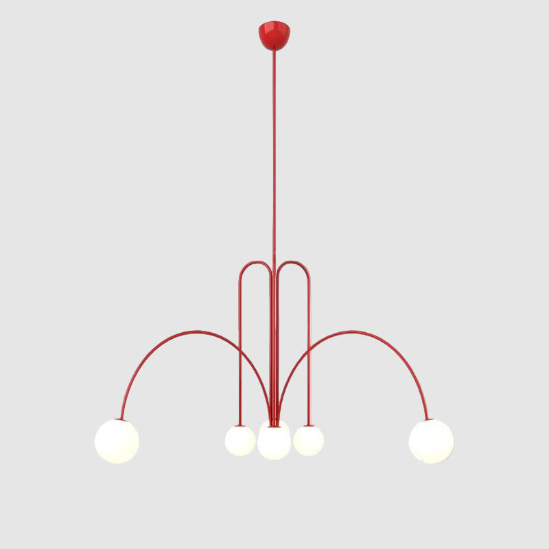 Nordic Gran Finale Nordic White Glass Metal Pendant Light