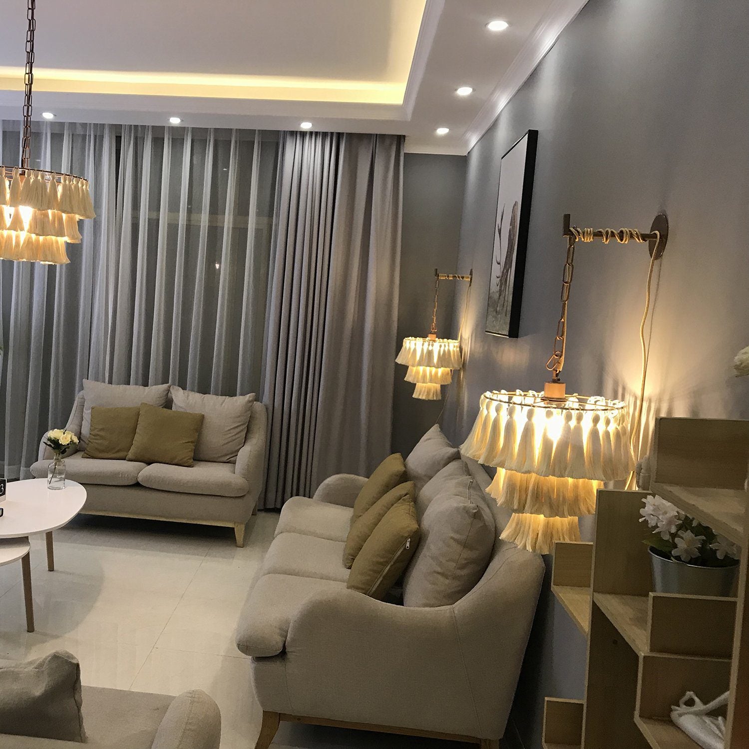 Fabric Tassel Bohemian chandelier Light