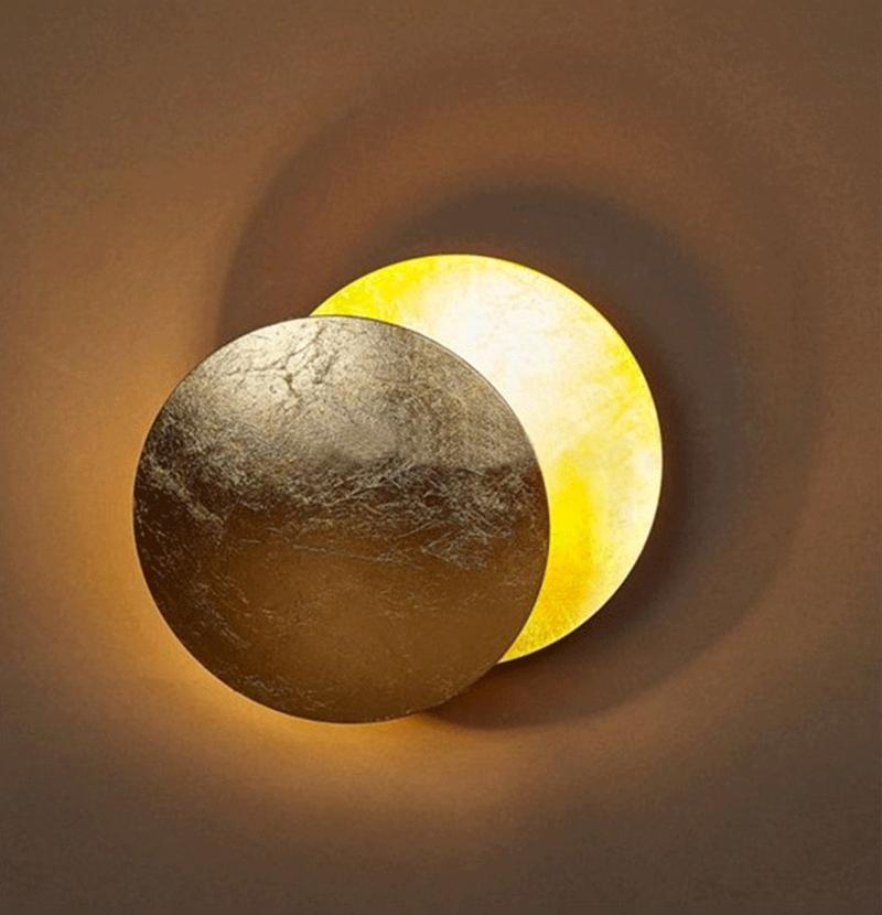 Round Circle Rotating Lederam Wall Light