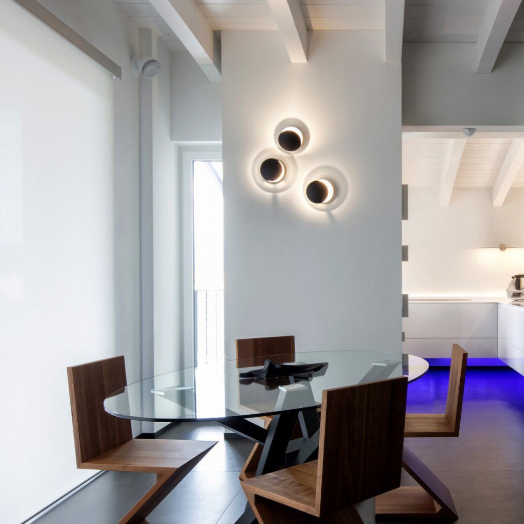 Round Circle Rotating Lederam Wall Light