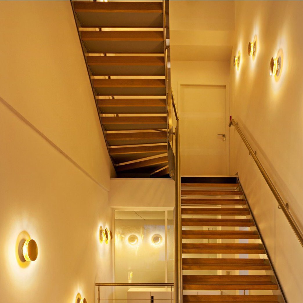 Round Circle Rotating Lederam Wall Light