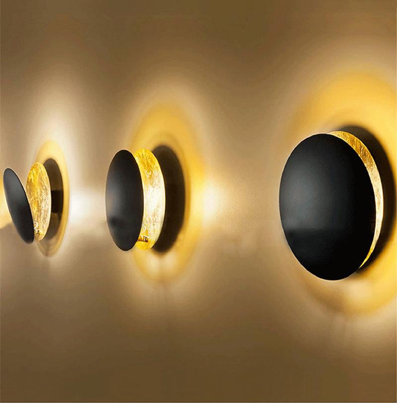 Round Circle Rotating Lederam Wall Light