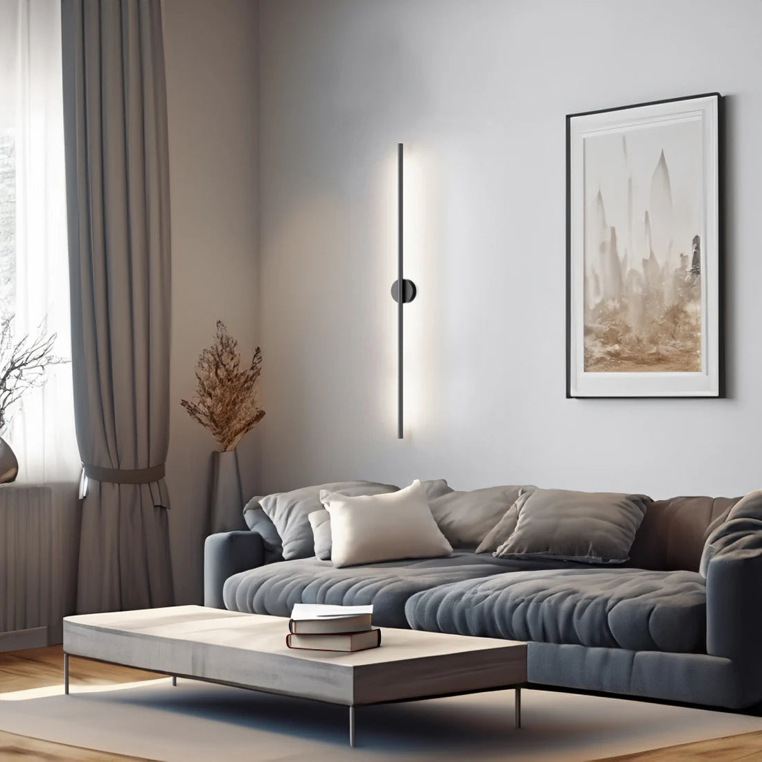 Modern Black Aluminum Wall Light